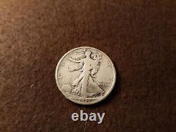 1921 d walking liberty half dollar vg