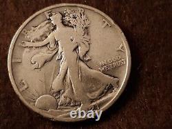 1921 d walking liberty half dollar vg