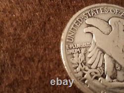 1921 d walking liberty half dollar vg