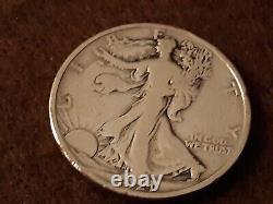 1921 d walking liberty half dollar vg