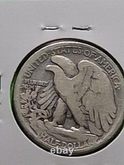 1921-s Walking Liberty Half Dollar. Fine Condition. 548,000 Mintage. Rare Scarce