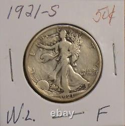 1921-s Walking Liberty Half Dollar-f Fine