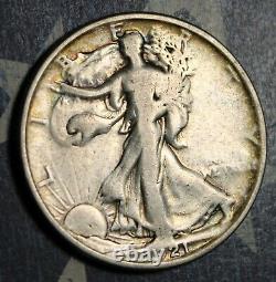 1921-s Walking Liberty Silver Half Dollar Collector Coin Free Shipping