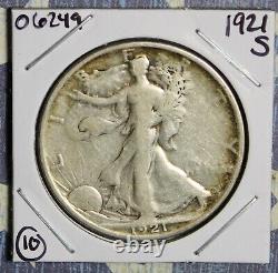 1921-s Walking Liberty Silver Half Dollar Collector Coin Free Shipping