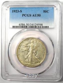 1923-S Walking Liberty Half Dollar 50C Coin Certified PCGS AU50 Rare Date