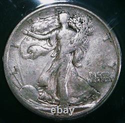 1923-S Walking Liberty Half Dollar ANACS F15 Details Cleaned 90% Silver