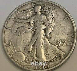1923 S Walking Liberty silver half dollar, high grade