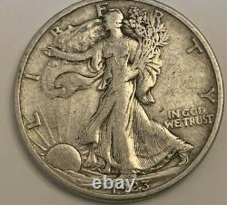 1923 S Walking Liberty silver half dollar, high grade