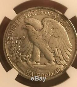 1923-s walking Liberty half dollar, scarce NGC VF35