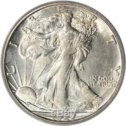 1927-S US Walking Liberty Silver Half Dollar 50C PCGS MS63
