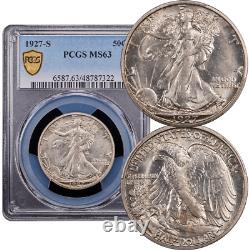 1927-S Walking Liberty Half Dollar (50c) PCGS MS63