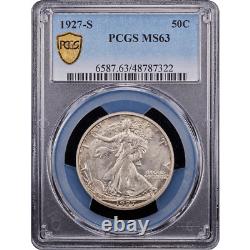 1927-S Walking Liberty Half Dollar (50c) PCGS MS63