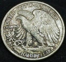 1927-S Walking Liberty Silver Half DollarBetter Date/Tough GradeVF