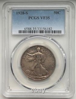 1928-S Walking Liberty Half Dollar PCGS VF35