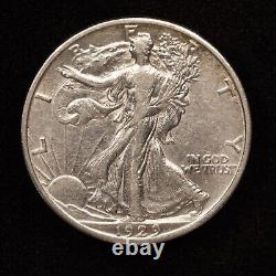 1929-D 50c Walking Liberty Silver Half Dollar AU Semi Key Date SKU-H2010