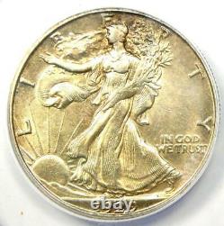 1929-D Walking Liberty Half Dollar 50C Certified ANACS AU55 Rare Date Coin