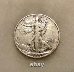 1929-S Walking Liberty Half Better Date Sharp Looking Coin FREE SHIPPING