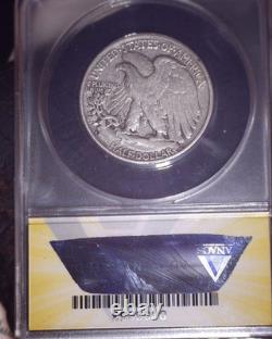 1929-S Walking Liberty Liberty Half Dollar, ANACS VF 25, Issue Free
