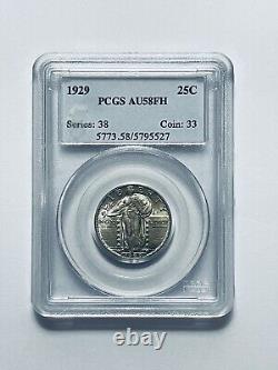 1929 Standing Liberty Quarter PCGS AU58FH