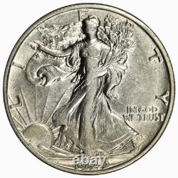 1929-s Walking Liberty Half Dollar Nice Bright White Au/bu About Uncirculated