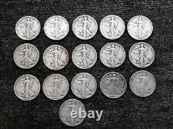 1933- 1940 Silver Walking Liberty Half Dollar Partial Set