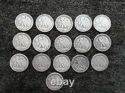 1933- 1940 Silver Walking Liberty Half Dollar Partial Set