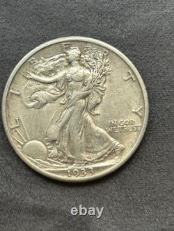 1933-S 50C Walking Liberty Silver Half Dollar XF+/AU #126 Key Date
