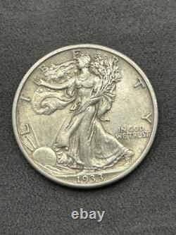 1933-S 50C Walking Liberty Silver Half Dollar XF+/AU #126 Key Date