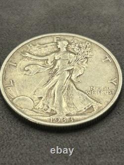 1933-S 50C Walking Liberty Silver Half Dollar XF+/AU #126 Key Date