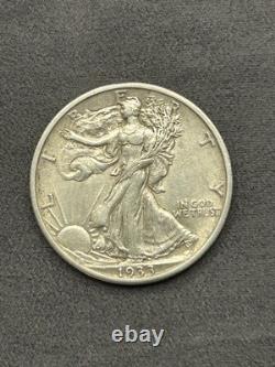1933-S 50C Walking Liberty Silver Half Dollar XF+/AU #126 Key Date