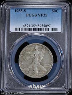 1933-S 50c Walking Liberty Half Dollar PCGS VF 35