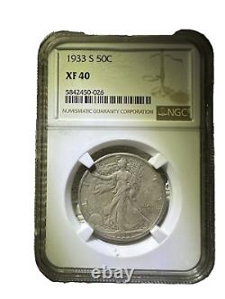 1933-S Walking Liberty Half Dollar NGC XF 40