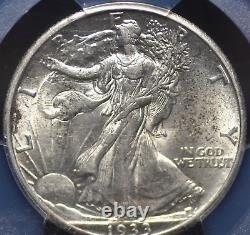 1933 S Walking Liberty Half Dollar Pcgs Au 58 Strong Strike And Shimmery Silver