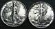 1934+1935 Walking Liberty Half Dollars Silver - Gem Bu++ Condition Lot - #z446