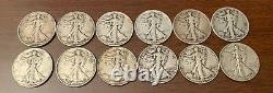 1934-1940-P/D/S-Lower mintage Dates-WALKING LIBERTY 90% Silver Half Dollar COINS