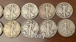 1934-1940-P/D/S-Lower mintage Dates-WALKING LIBERTY 90% Silver Half Dollar COINS