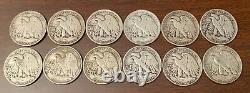 1934-1940-P/D/S-Lower mintage Dates-WALKING LIBERTY 90% Silver Half Dollar COINS