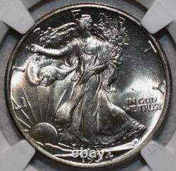 1934-D 50C Walking Liberty Choice BU NGC MS63 (FSTB) Rarity R3 Blast White
