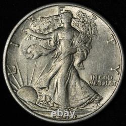 1934-D Walking Liberty Silver Half Dollar AU++ E381 TAZHM