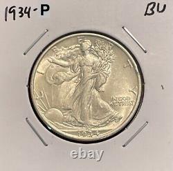 1934-P Walking Liberty Half Dollar BU Brilliant Uncirculated 90% Silver