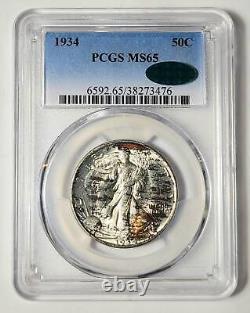 1934 P Walking Liberty Half Dollar PCGS MS-65 CAC LOOKS ORIGINAL