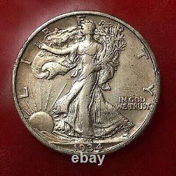 1934-S Silver Walking Liberty Half Dollar About Uncirculated