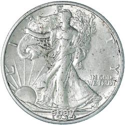 1934 S Walking Liberty Half Dollar 90% Silver About Uncirculated See Pics S807
