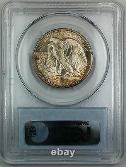 1934-S Walking Liberty Silver Half Dollar, PCGS MS-64 Gem BU Toned Coin
