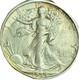 1934 Walking Liberty Silver Half Dollar Rainbow Toned Uncirculated