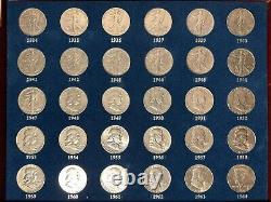 1934 Walking Liberty, Franklin Half Dollar Set 30 Coins 90% Silver