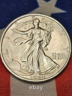 1934 Walking Liberty Half Dollar Blast White Exquisite Strike MS+