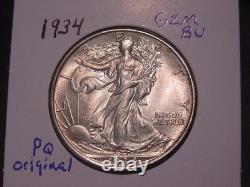 1934 Walking Liberty Half Original Gem Bu Nice Better Date Pq Look Ships Free