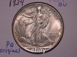 1934 Walking Liberty Half Original Gem Bu Nice Better Date Pq Look Ships Free