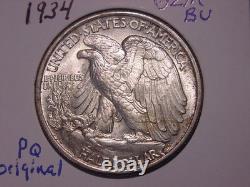 1934 Walking Liberty Half Original Gem Bu Nice Better Date Pq Look Ships Free